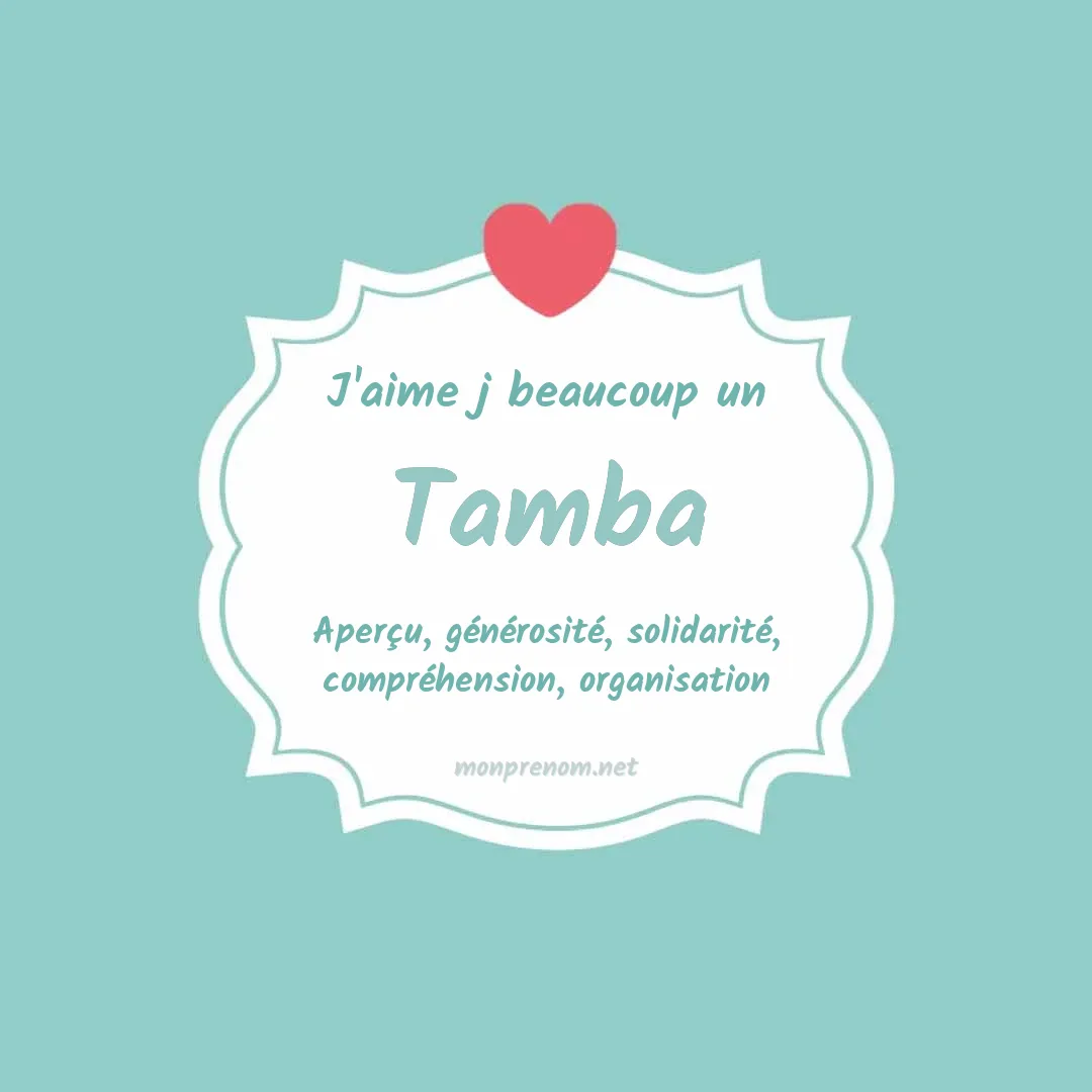 J'aime beaucoup Tamba