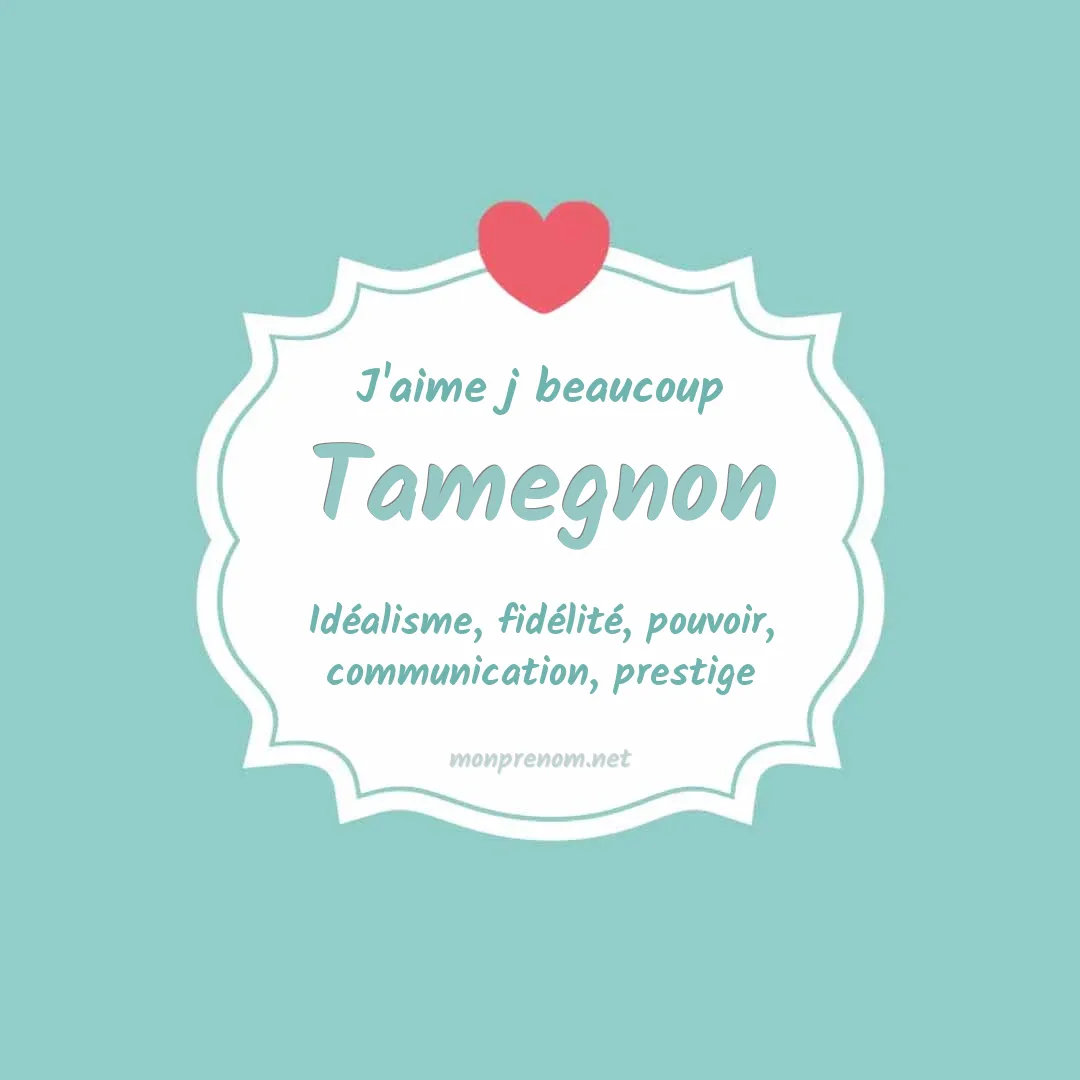 J'aime beaucoup Tamegnon