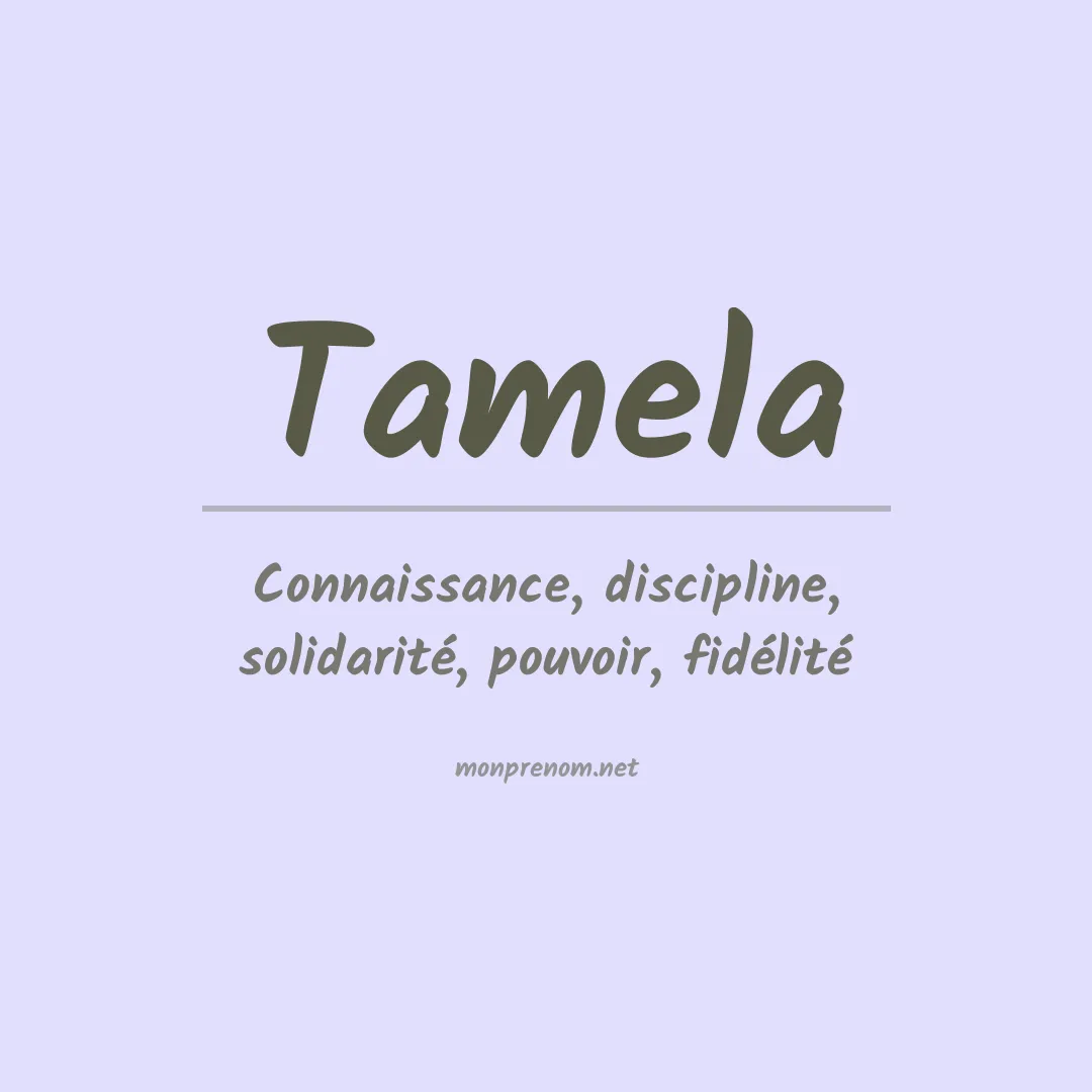 Prénom Tamela