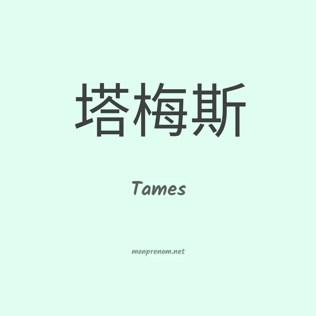Tames en chinois