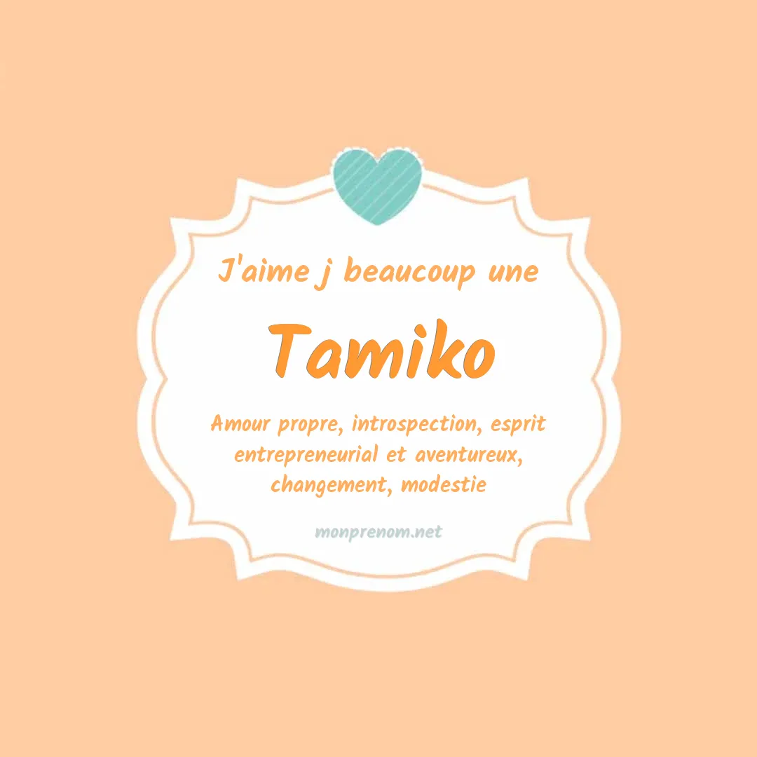 J'aime beaucoup Tamiko