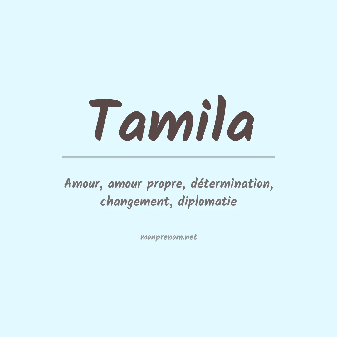 Prénom Tamila