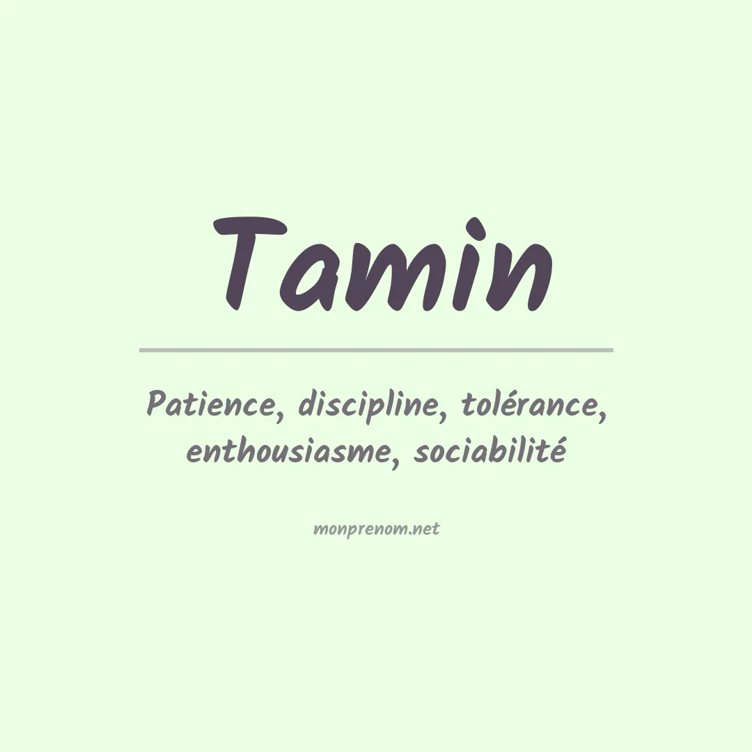 Signification du prénom Tamin