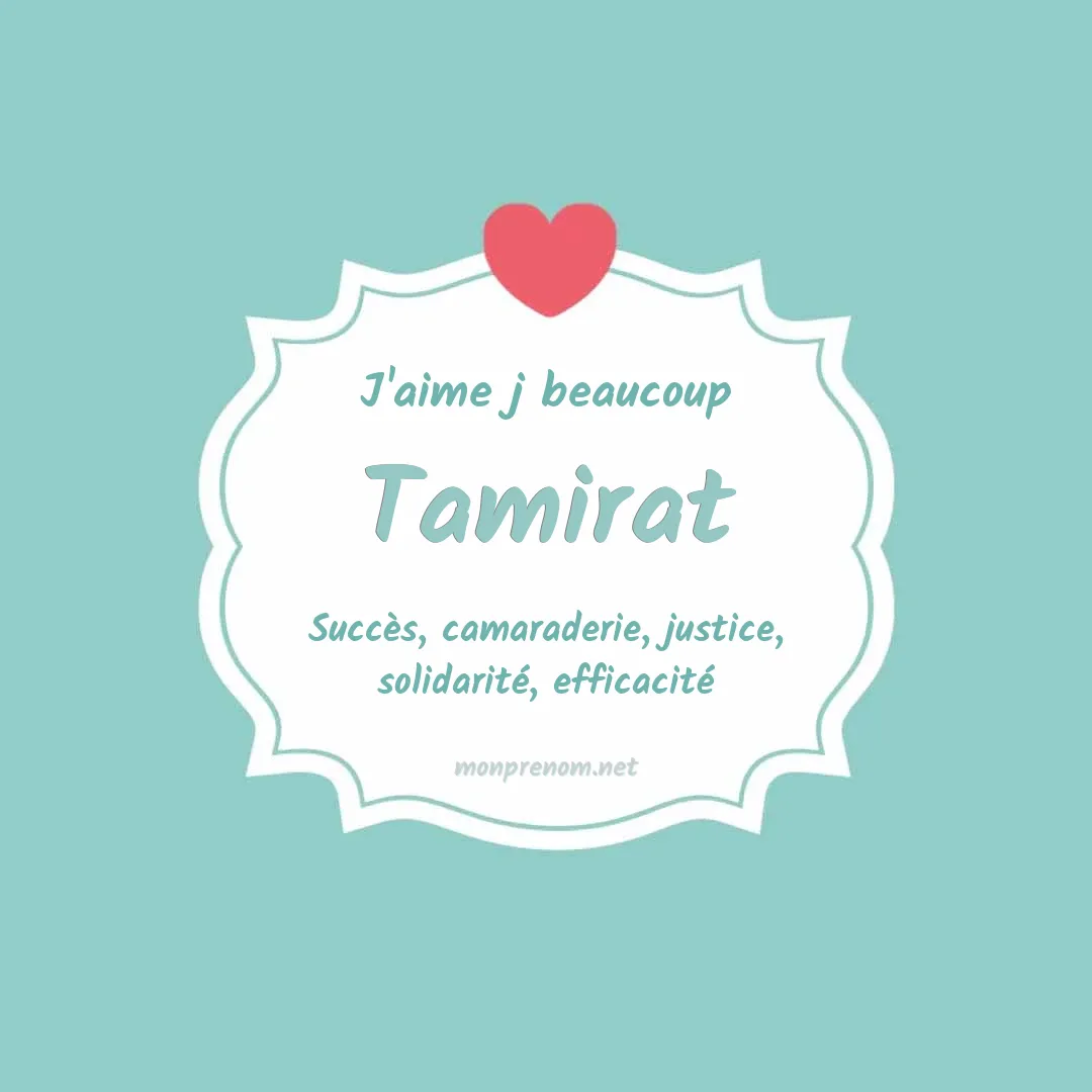 J'aime beaucoup Tamirat