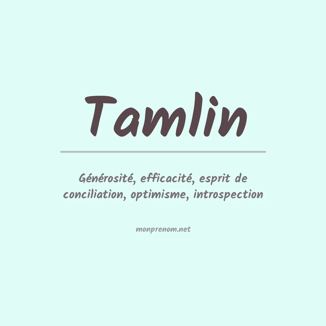 Signification du prénom Tamlin