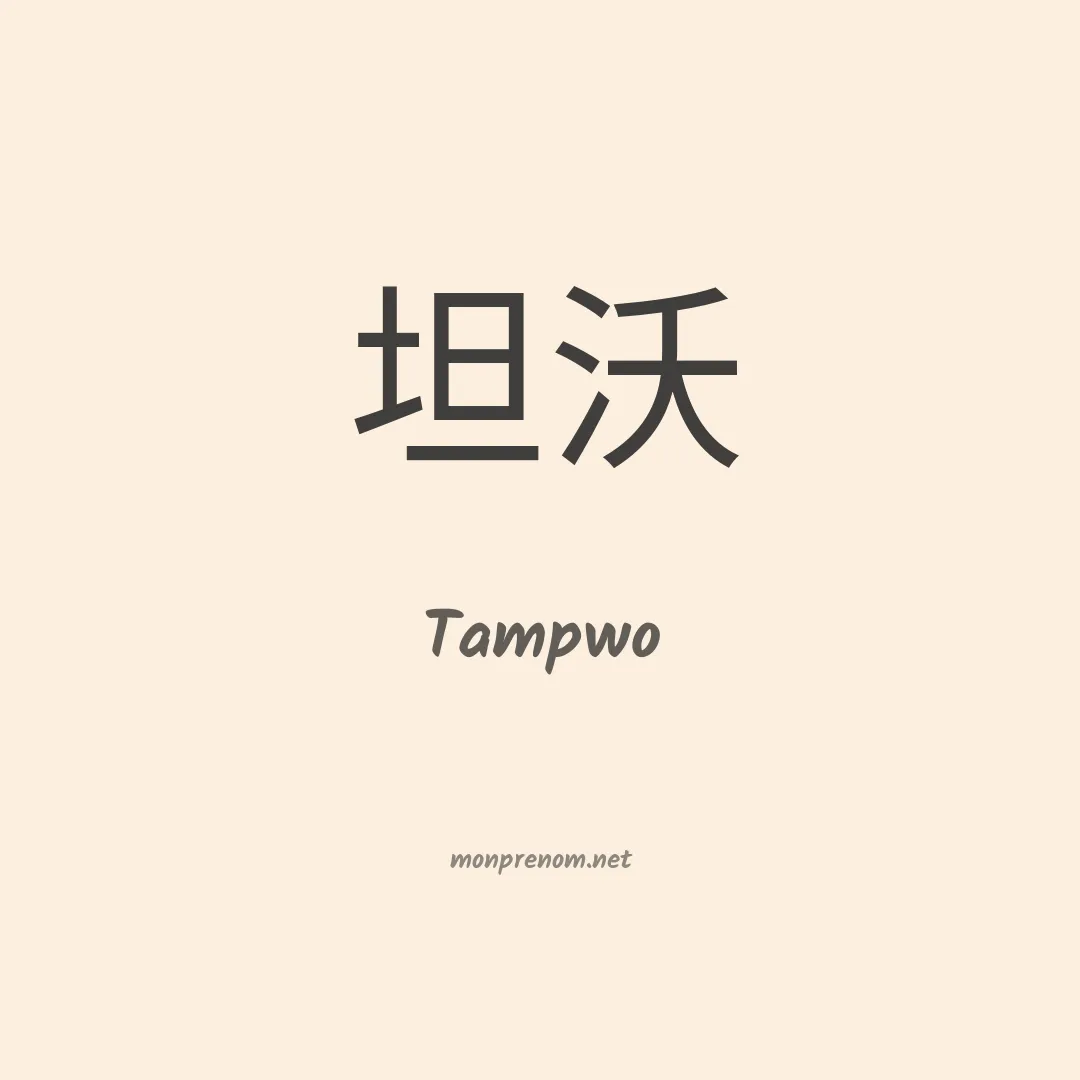 Tampwo en chinois