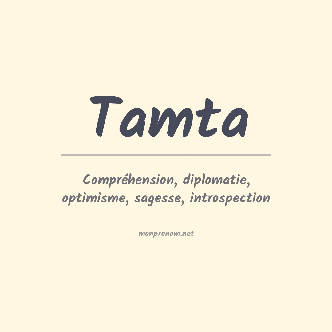 Signification du prénom Tamta