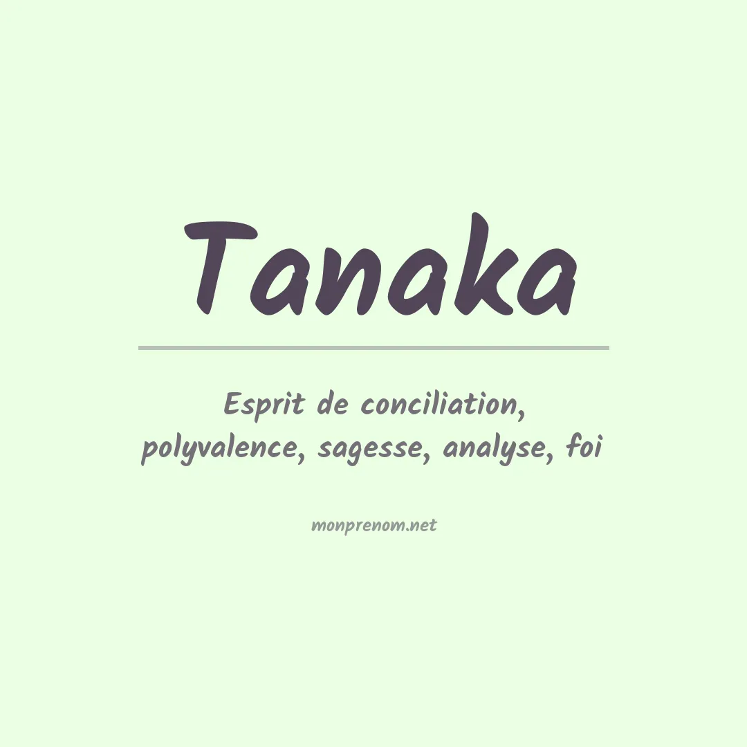 Prénom Tanaka