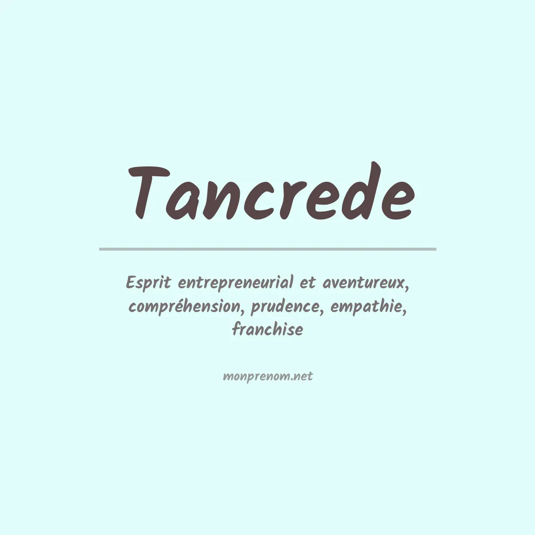Prénom Tancrede