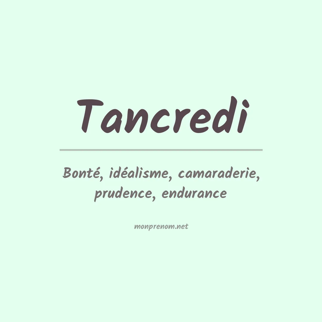 Prénom Tancredi
