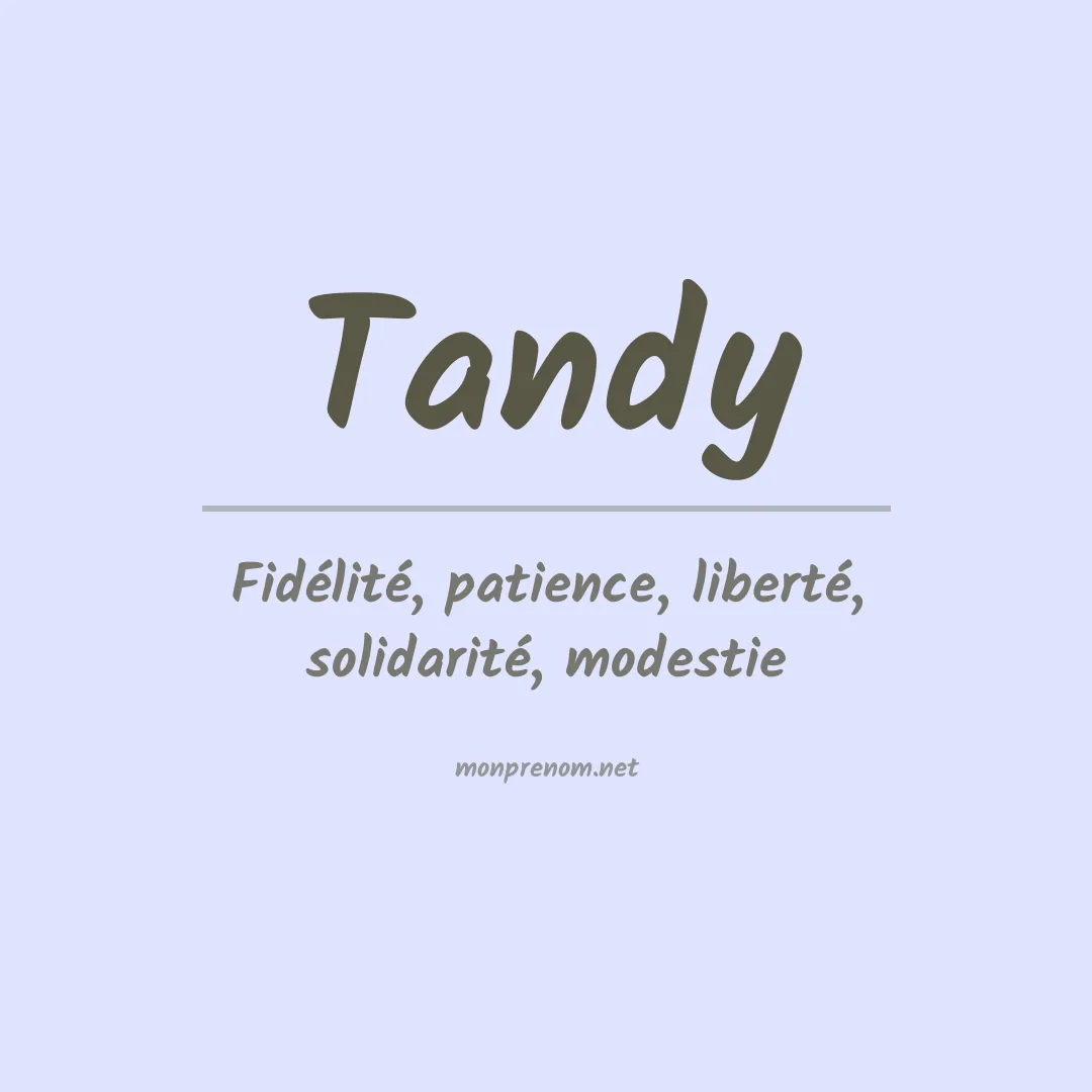 Prénom Tandy