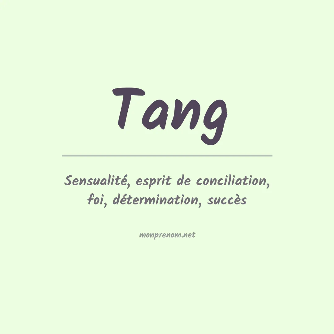 Prénom Tang