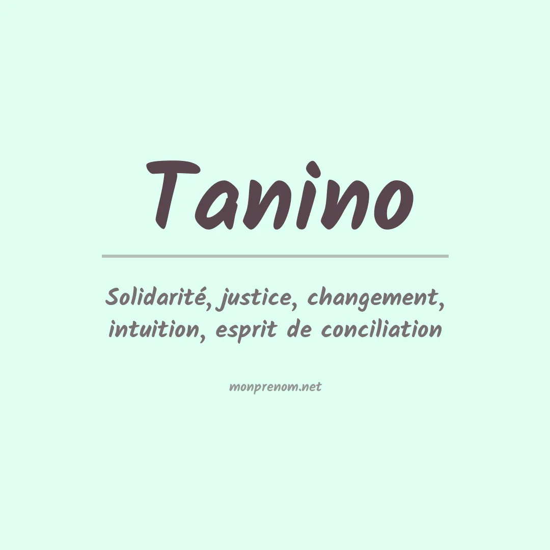 Prénom Tanino
