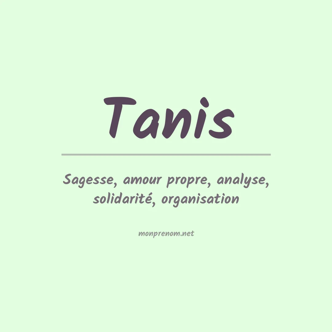 Prénom Tanis