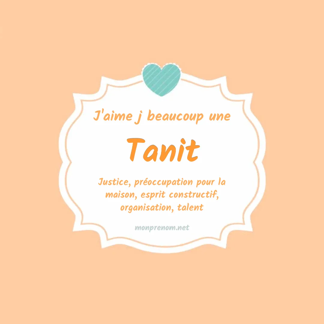 J'aime beaucoup Tanit