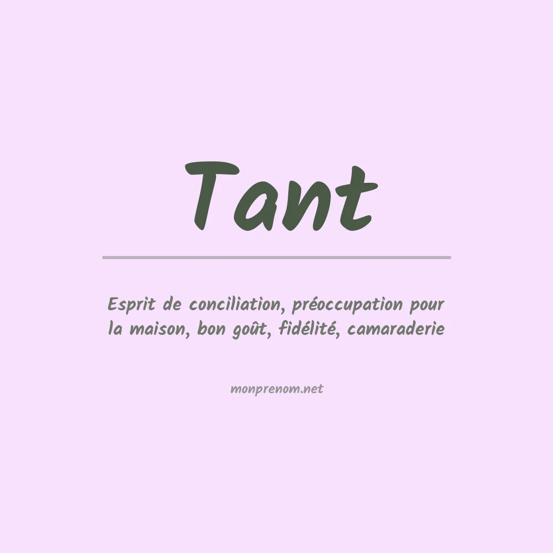 Prénom Tant