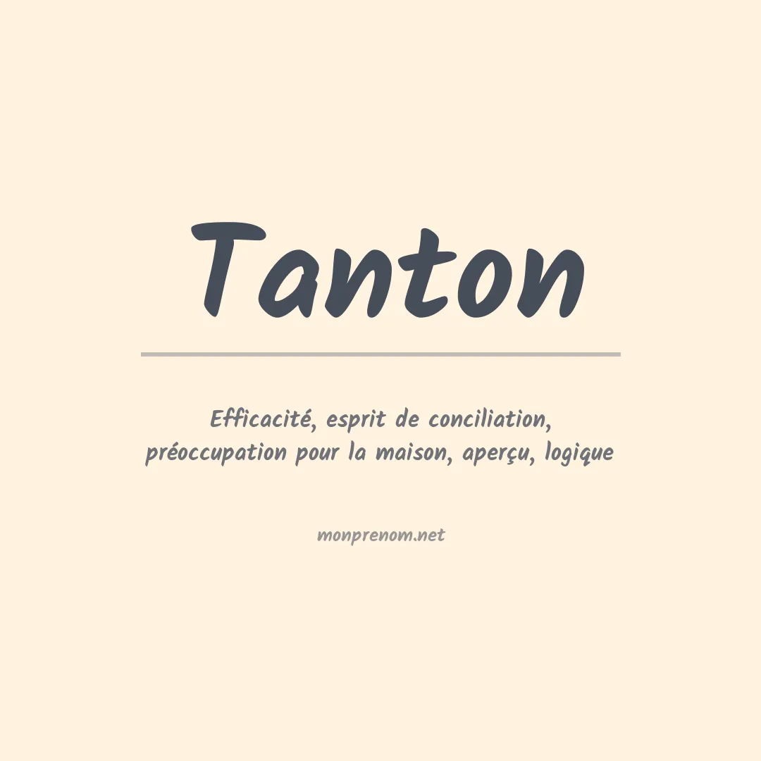 Prénom Tanton
