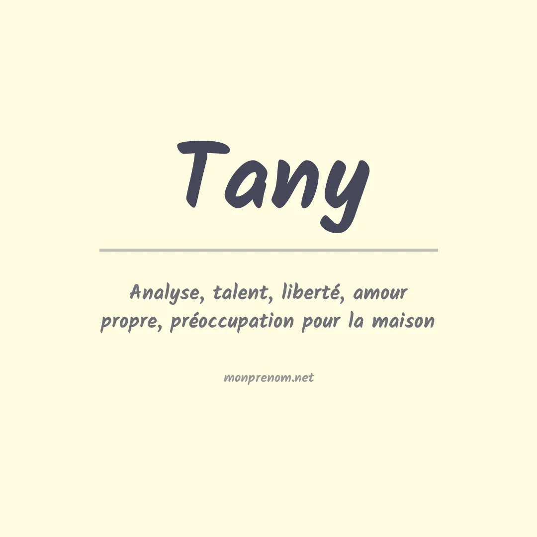 Prénom Tany