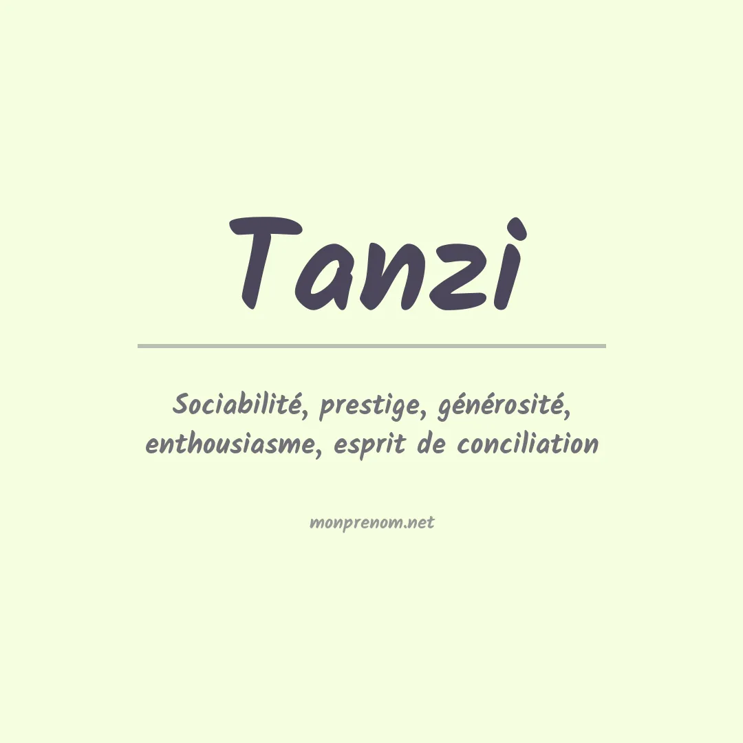 Prénom Tanzi
