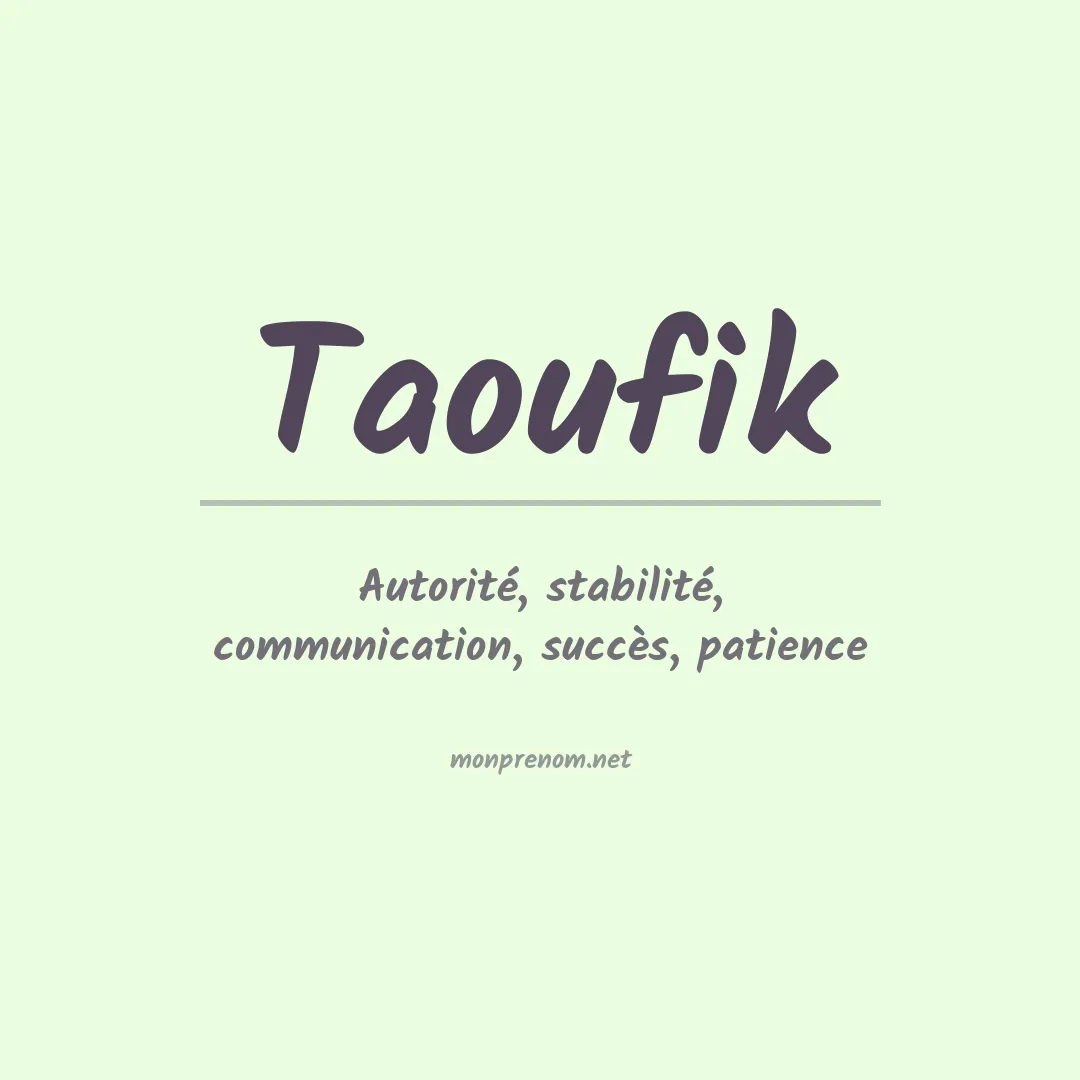 Prénom Taoufik