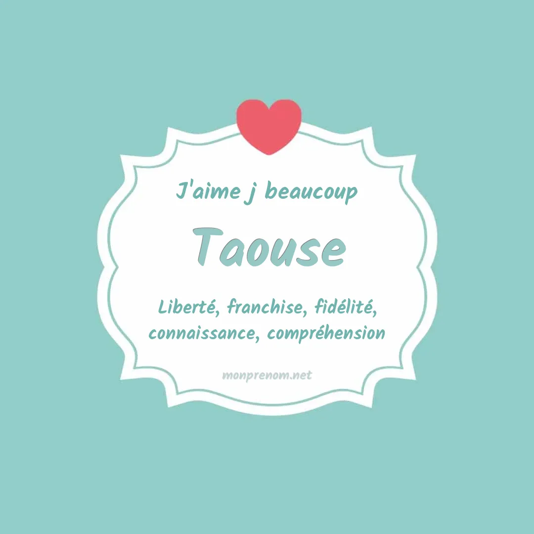 J'aime beaucoup Taouse