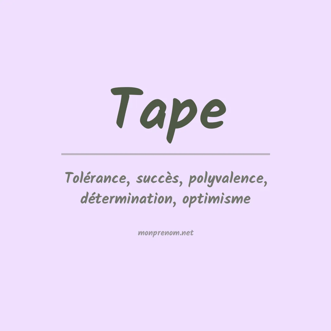 Prénom Tape