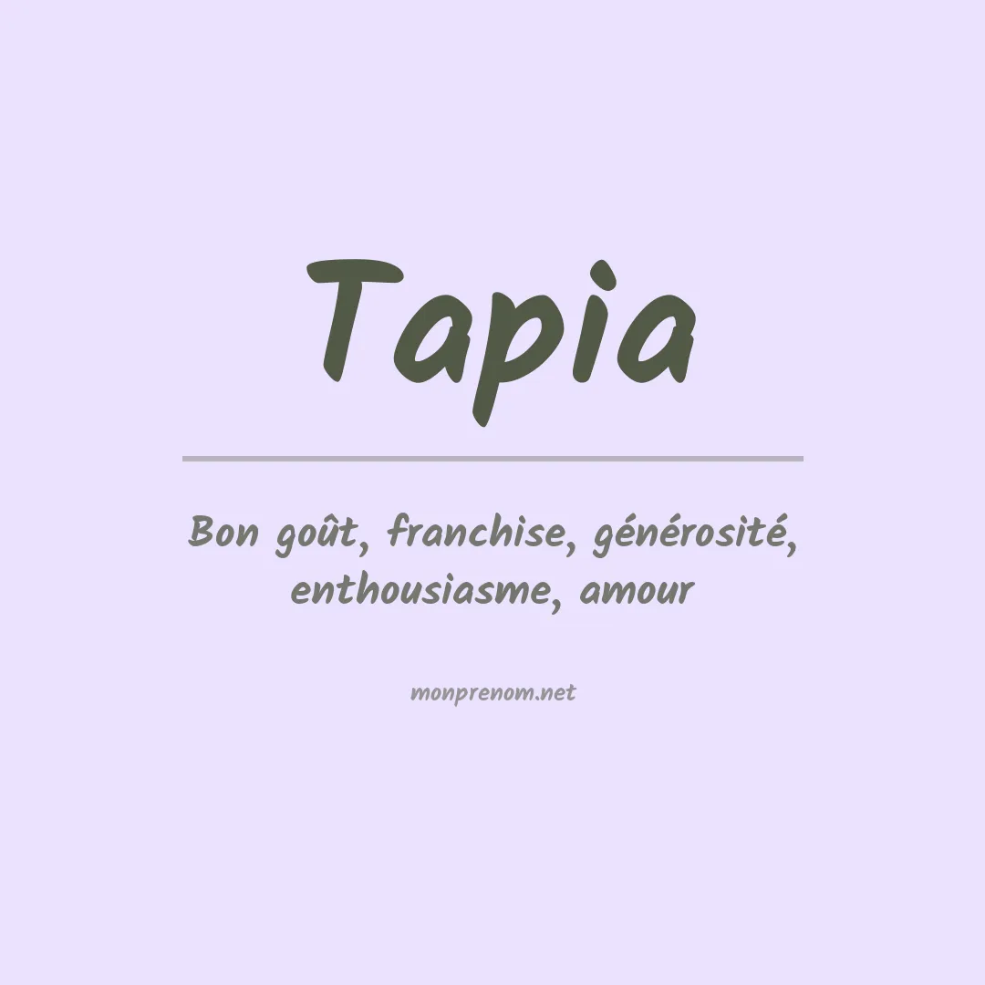Prénom Tapia