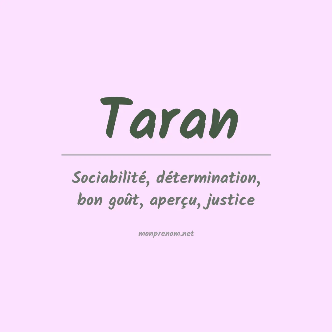 Prénom Taran