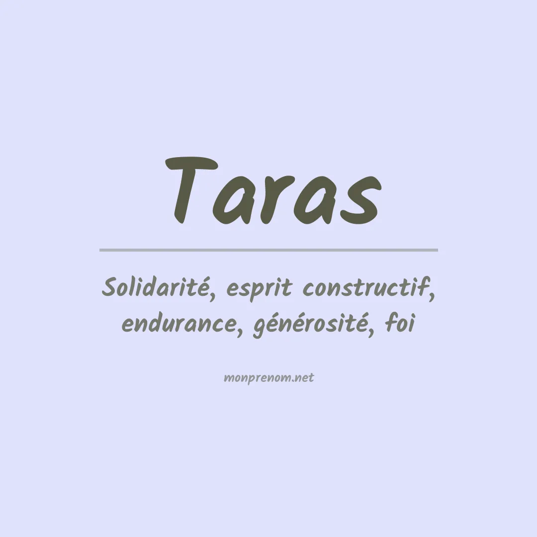 Prénom Taras