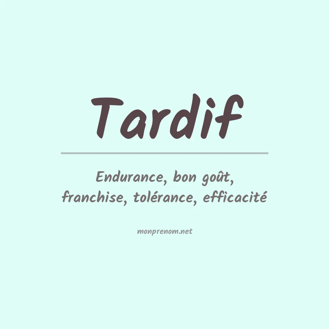 Prénom Tardif