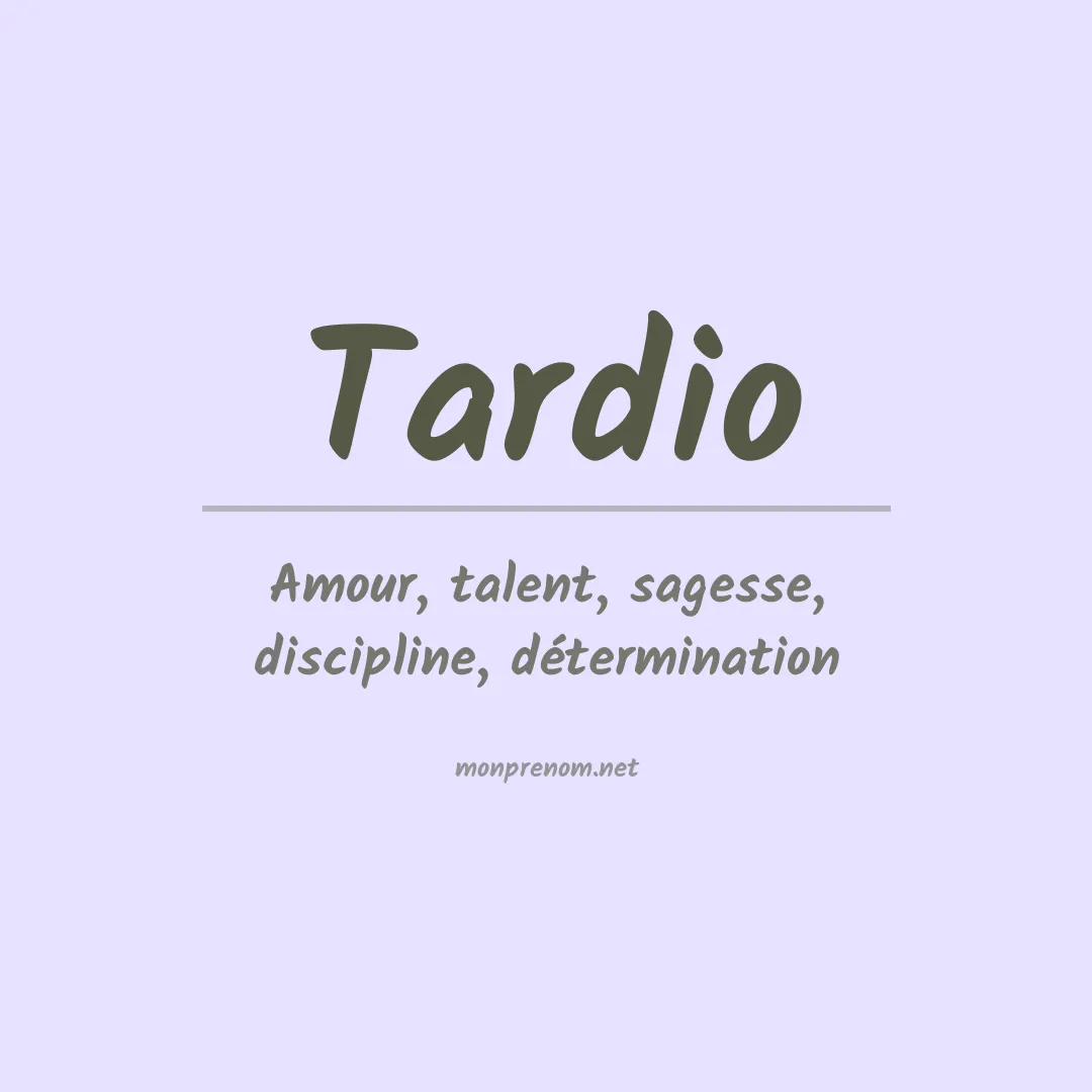 Prénom Tardio