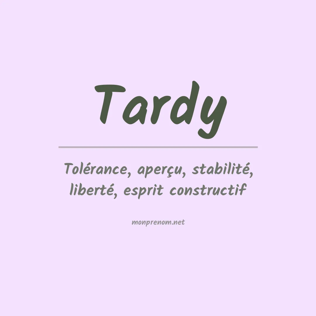 Prénom Tardy