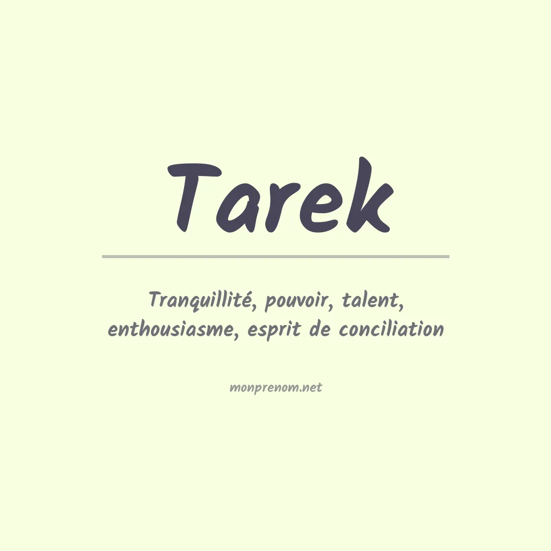 Prénom Tarek