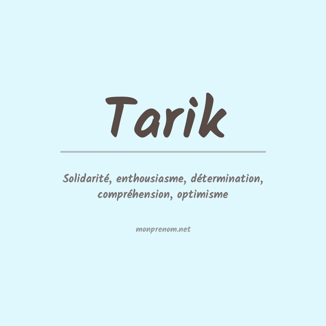 Prénom Tarik