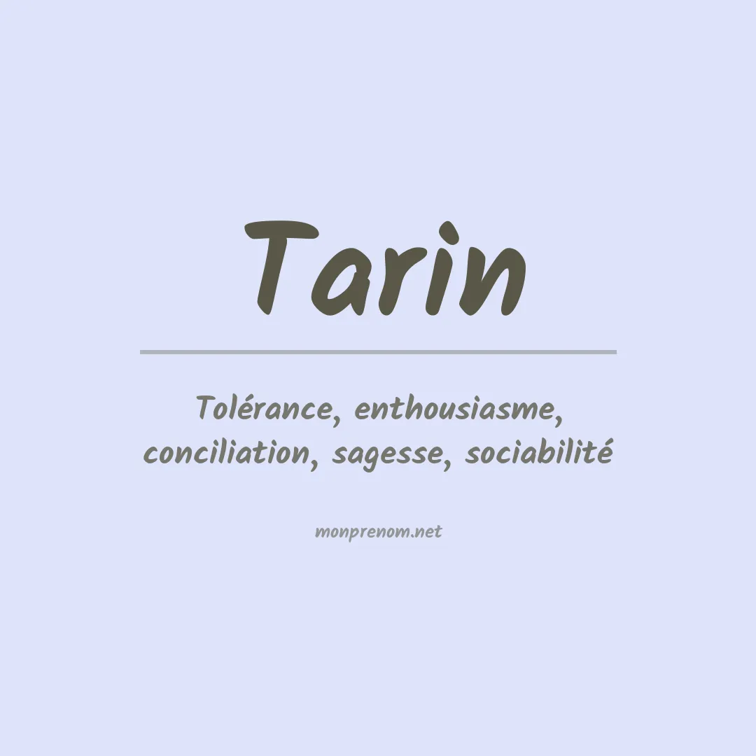 Prénom Tarin
