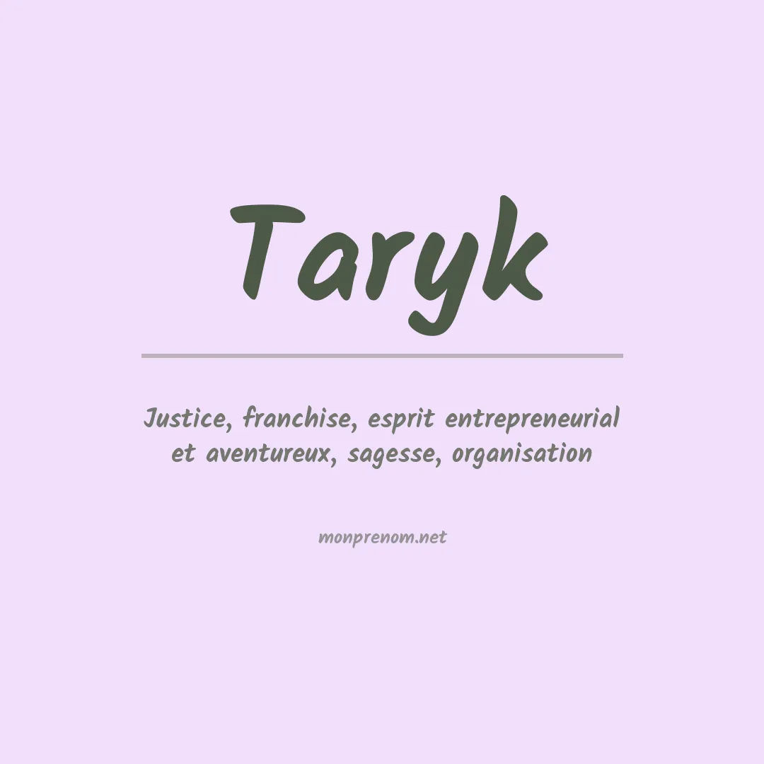 Prénom Taryk