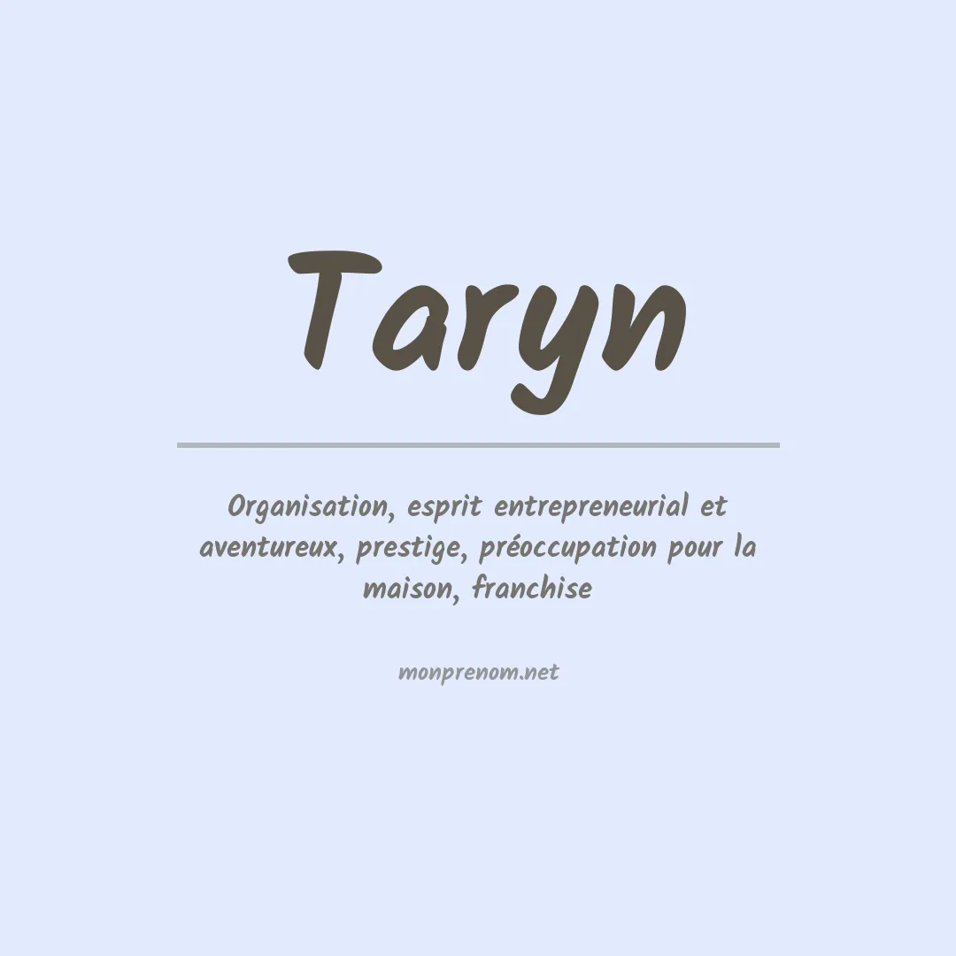 Prénom Taryn