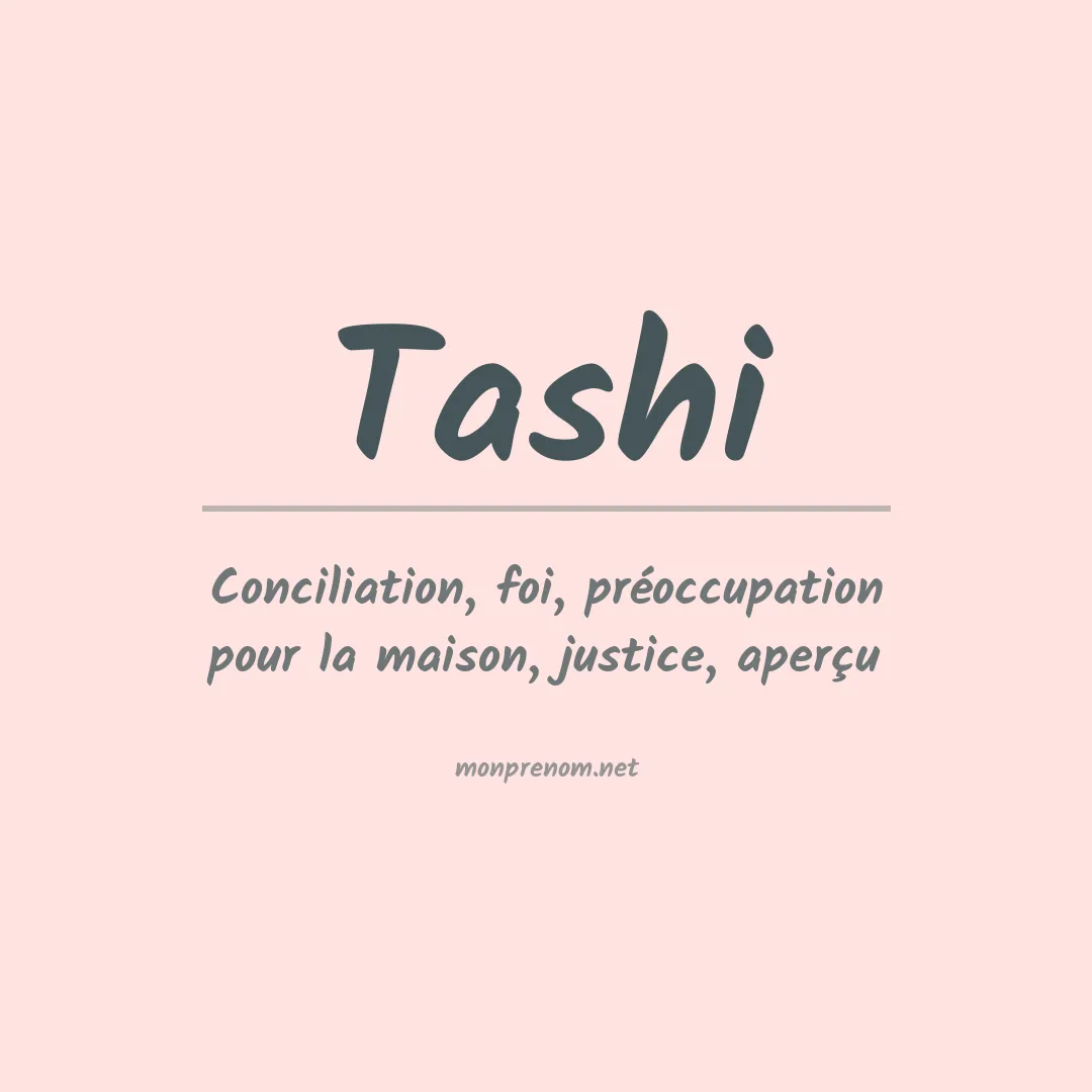 Prénom Tashi