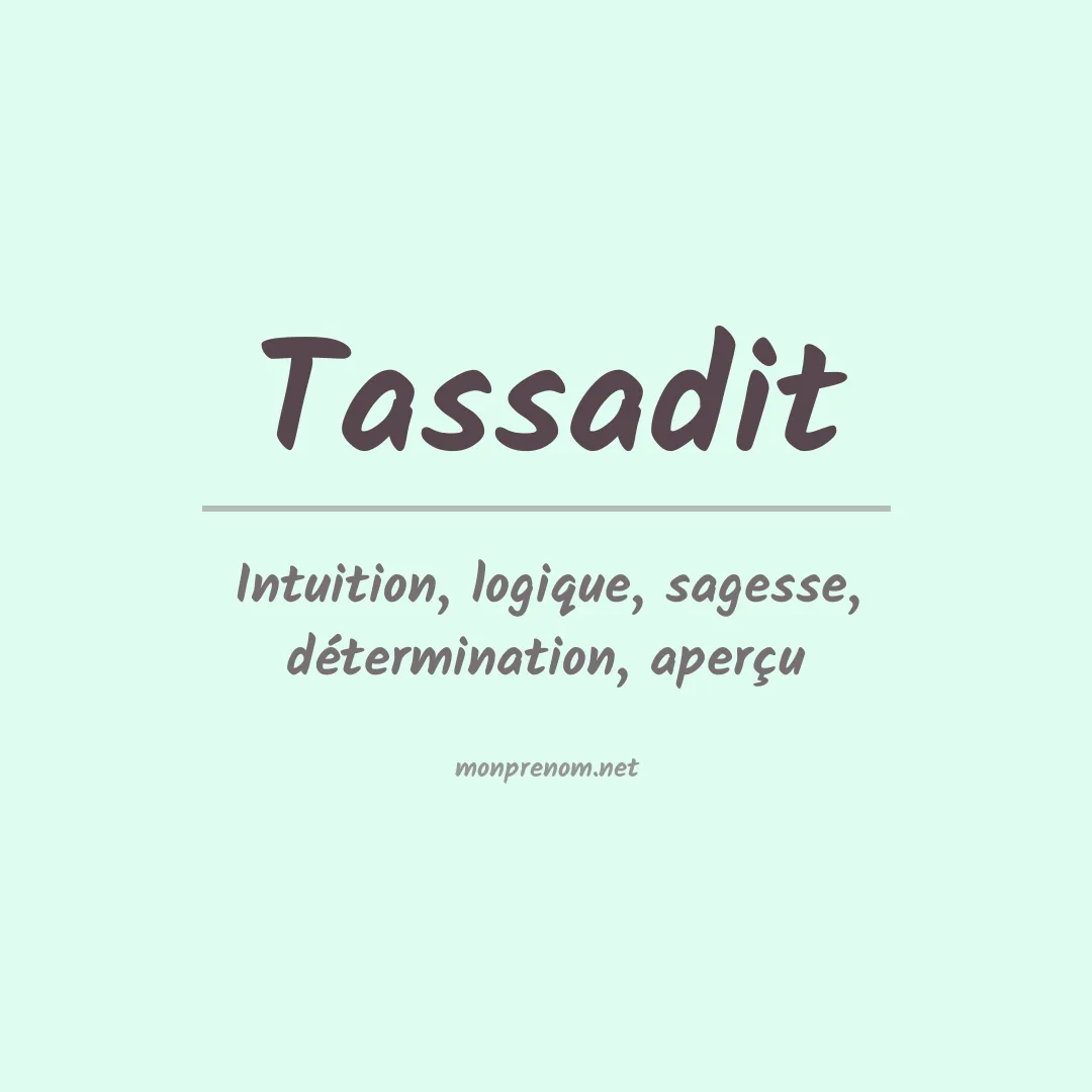 Prénom Tassadit