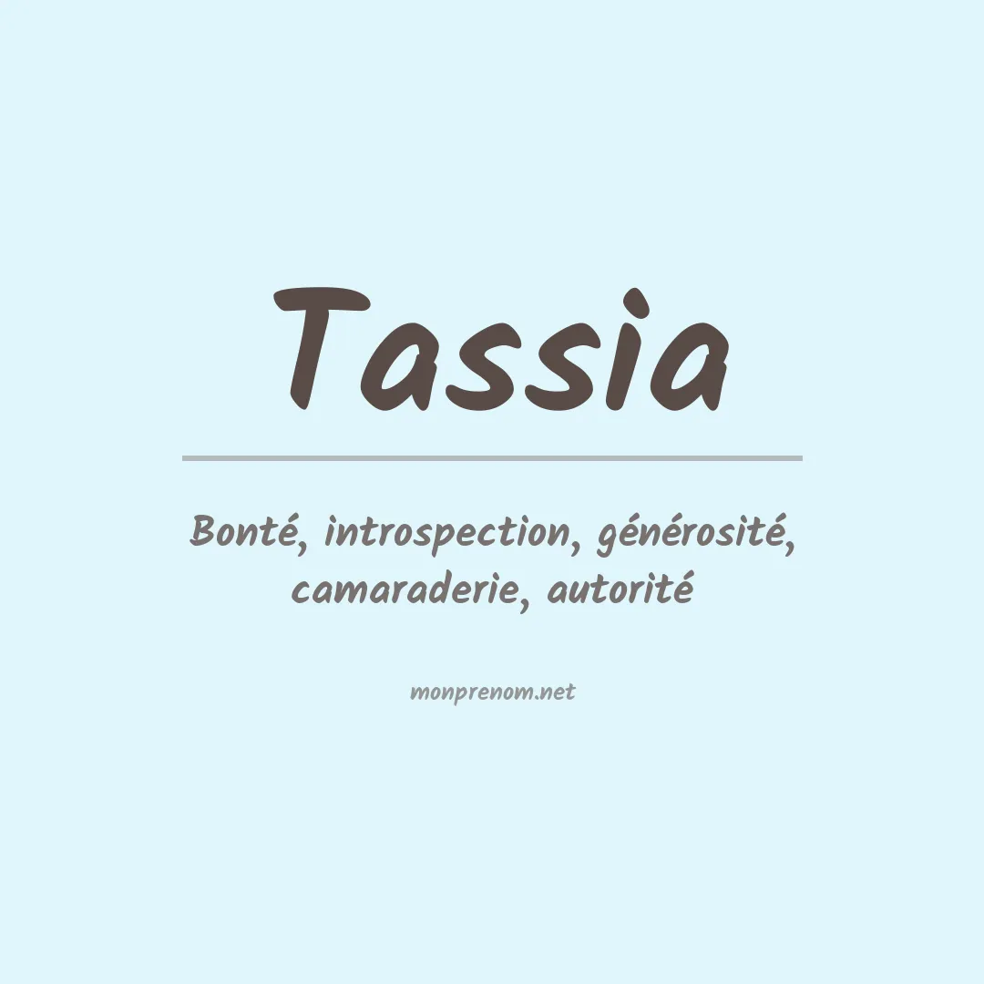 Signification du prénom Tassia
