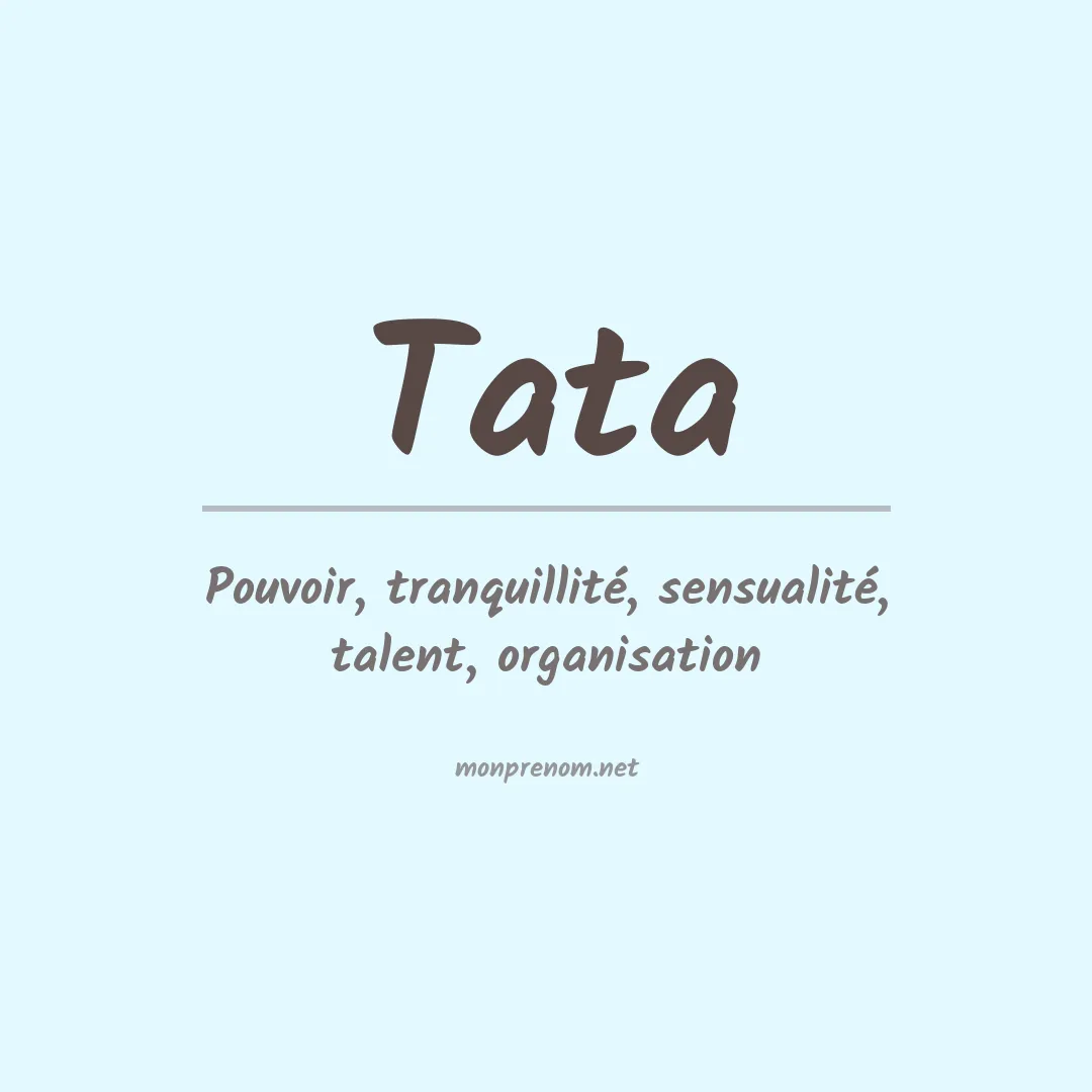 Prénom Tata