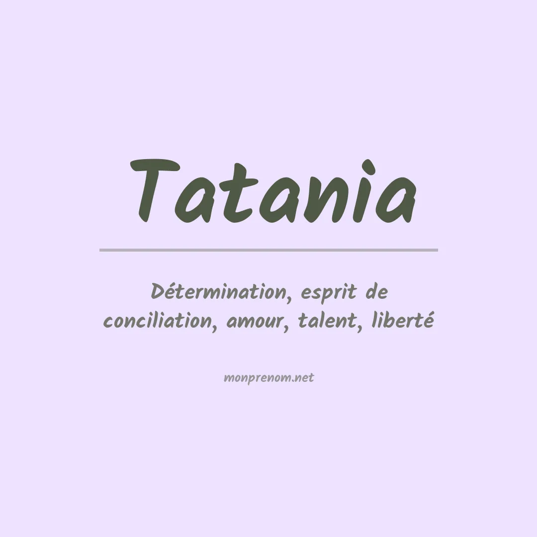 Prénom Tatania
