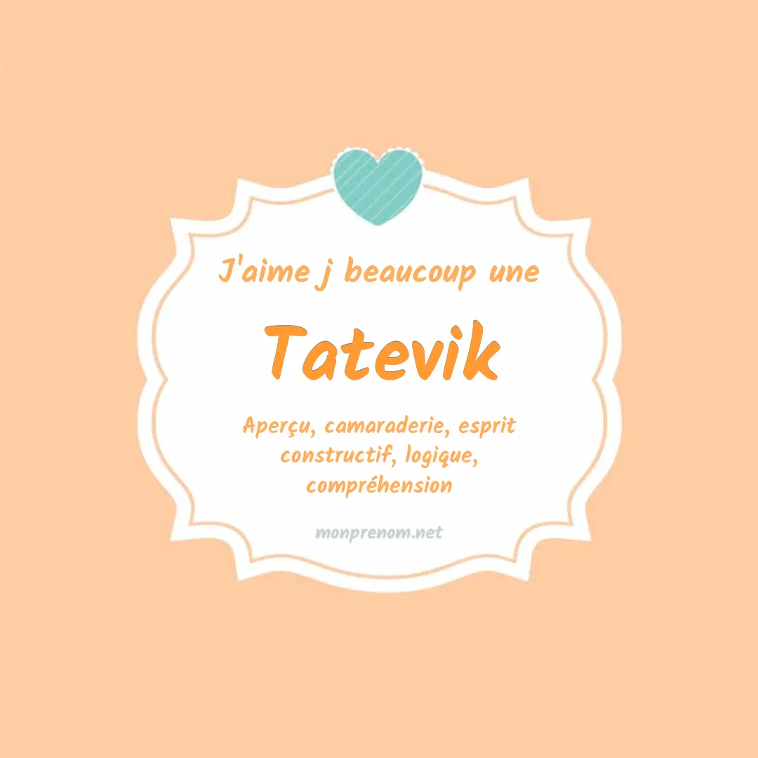 J'aime beaucoup Tatevik