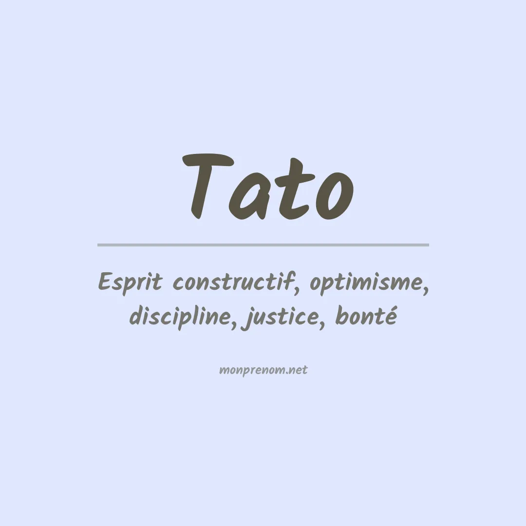 Signification du prénom Tato