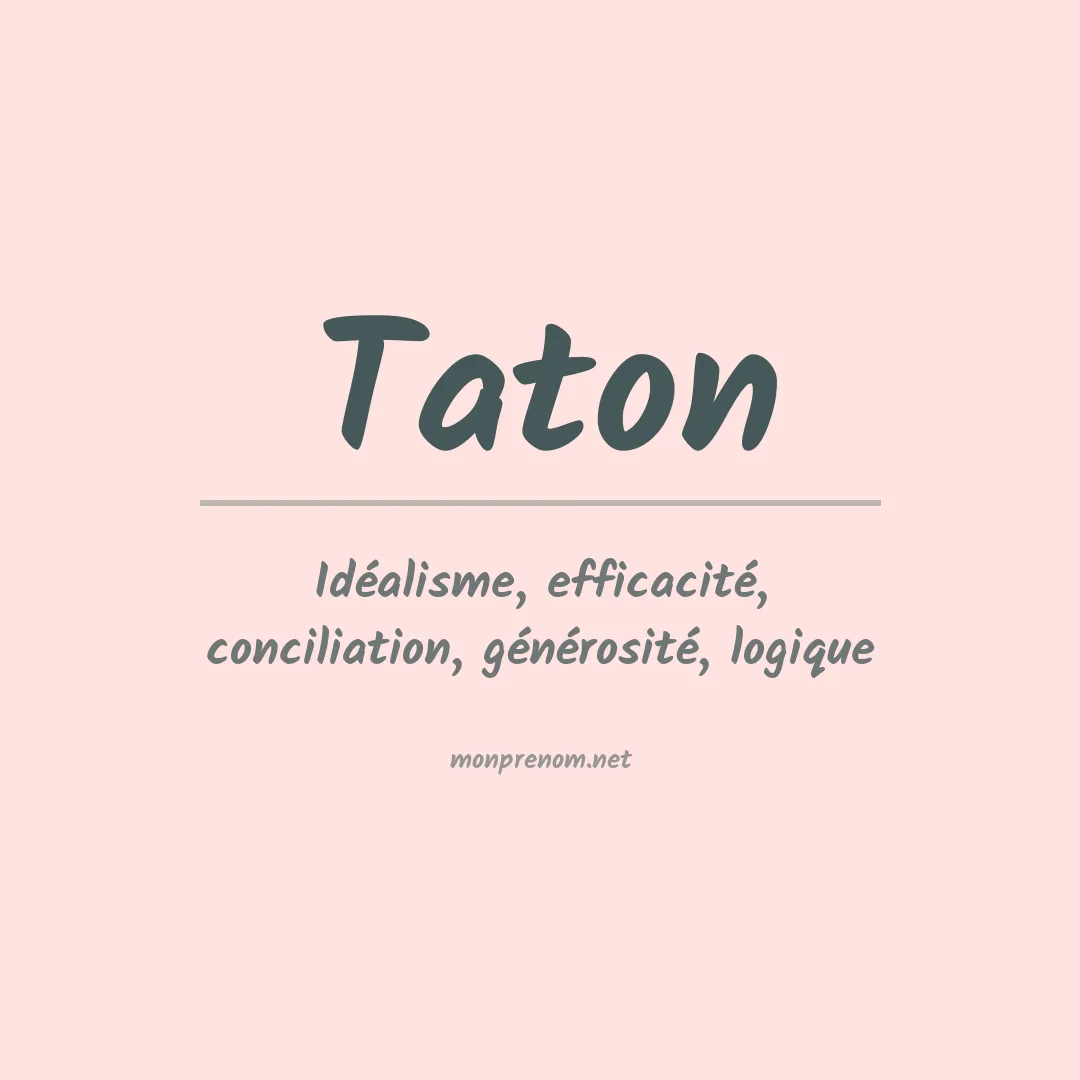Prénom Taton