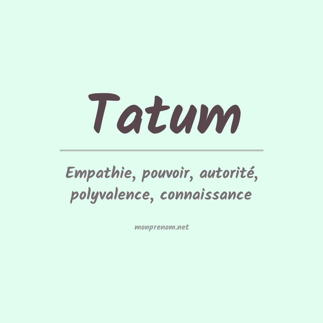 Prénom Tatum