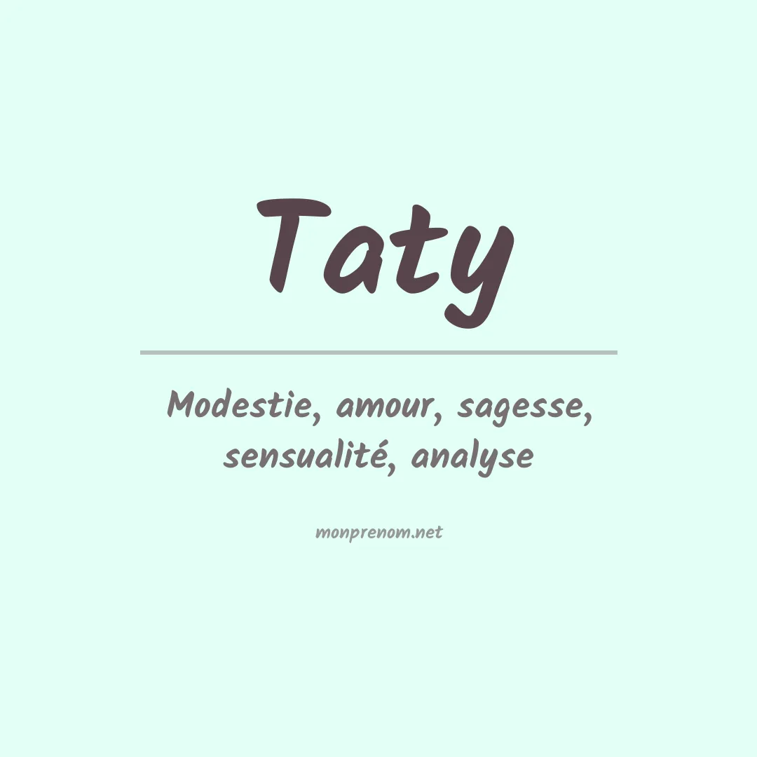 Prénom Taty