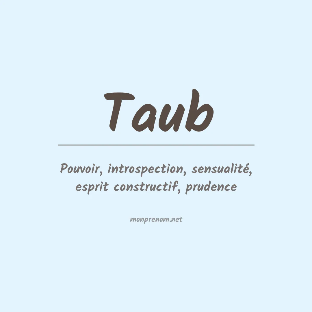 Prénom Taub