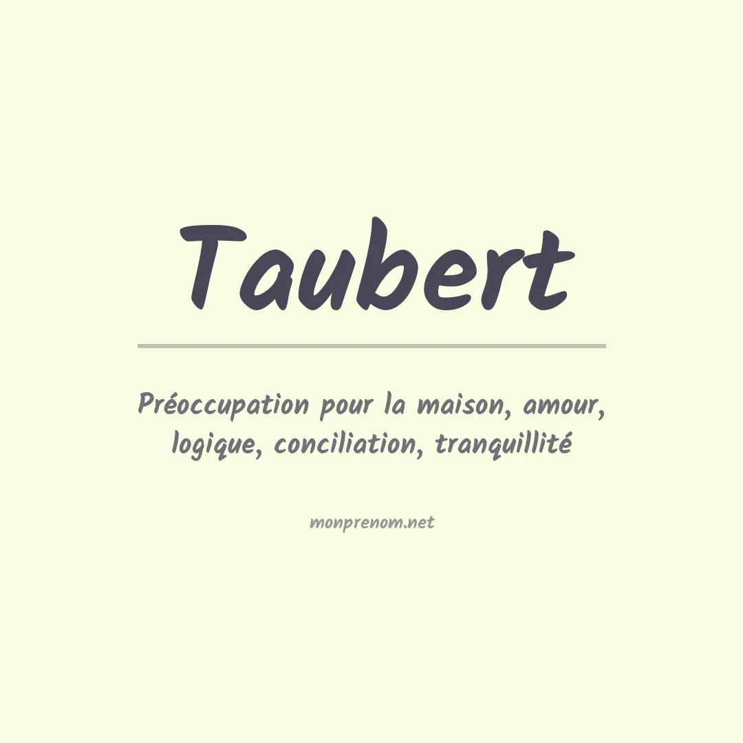 Prénom Taubert