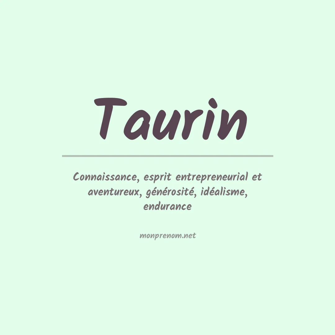 Signification du prénom Taurin